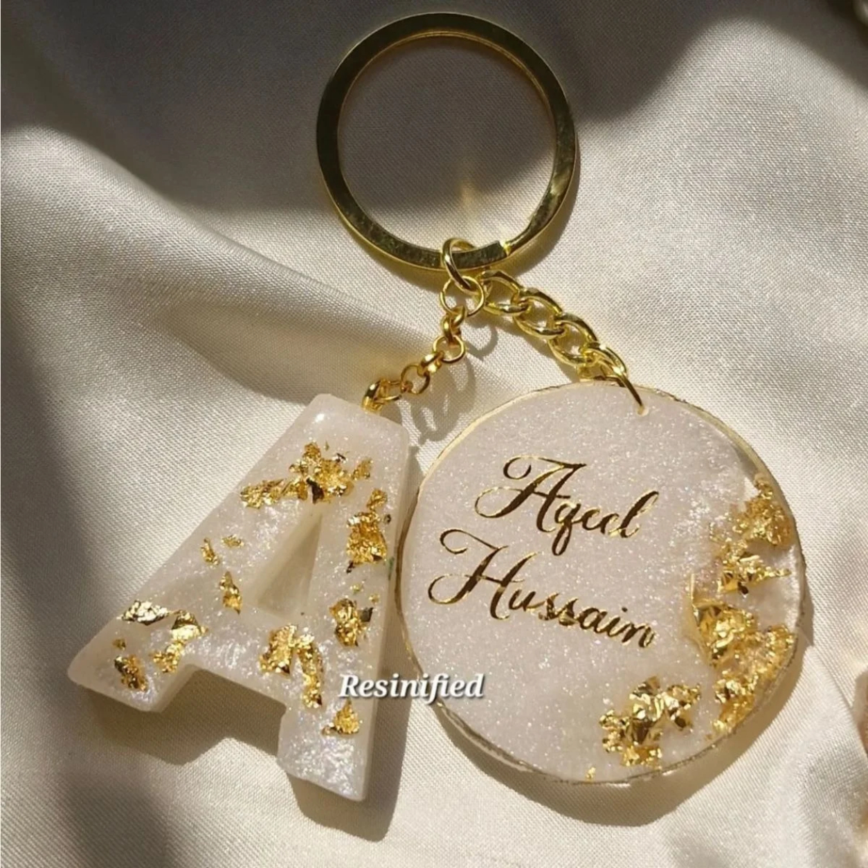 Personalized Resin Name Keychain